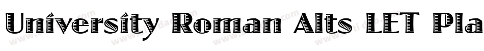 University Roman Alts LET Plain1.0字体转换